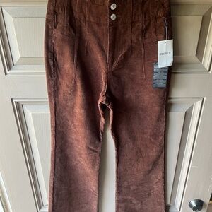 Chocolate Corduroy pants very retro old school style straight leg